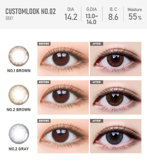 Customlook NO.02  Gray - TORICA by Lensme