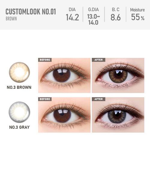 Customlook NO.01  Brown - TORICA by Lensme