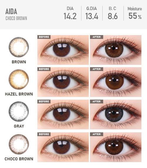 Aida Choco Brown - TORICA by Lensme