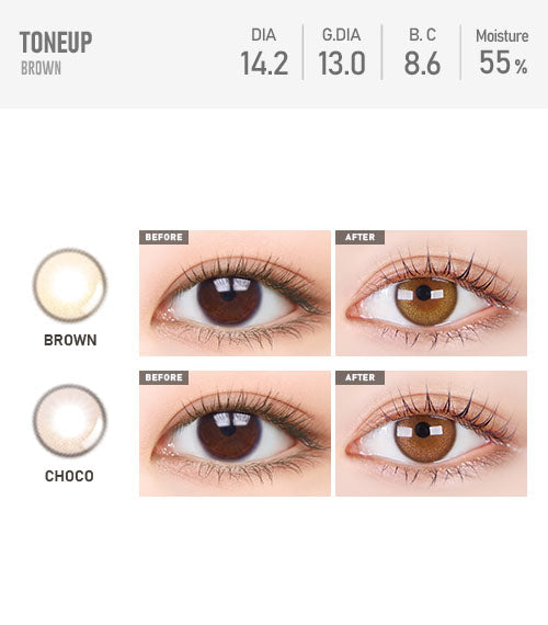 Toneup Brown - TORICA by Lensme